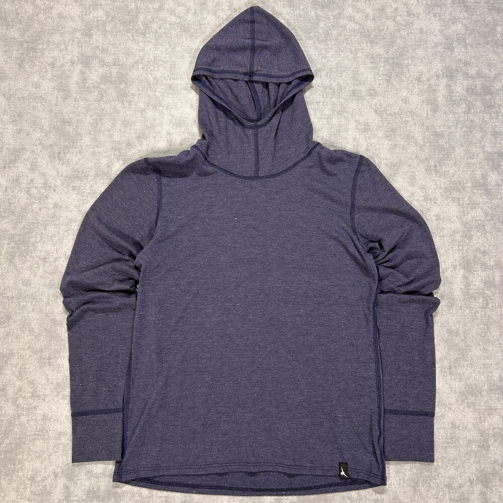 Duckworth Maverick Helle Rambouillet Merino Wool Hooded Base Layer Made USA XS
